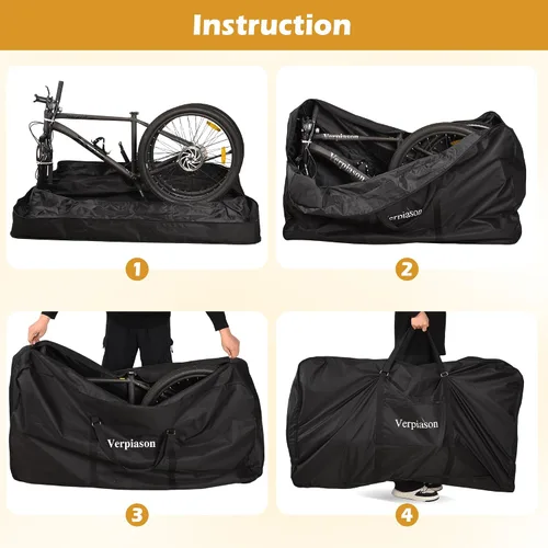Vista 7 de Bolsa de transporte plegable para bicicleta de carretera MTB de 26-29 pulgadas