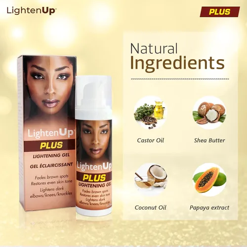 Vista 5 de LightenUp Plus - Gel iluminador con bomba de 1 onza líquida, con aceite de coco y alfa arbutina