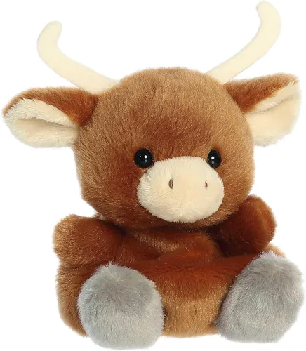 Vista 3 de Aurora® Adorable Palm Pals™ Landon Longhorn™ - Divertido peluche coleccionable para coleccionistas de niños y adultos, perfecto para decorar