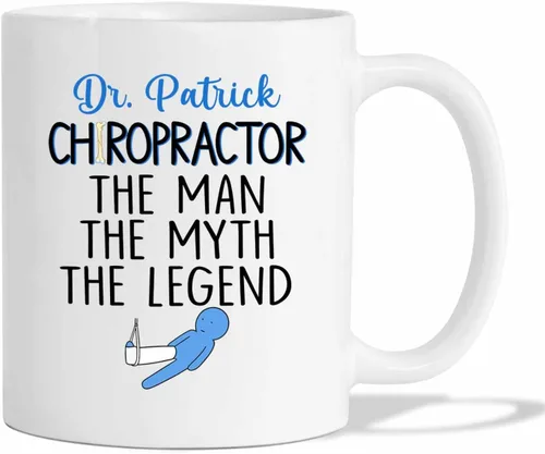 Vista 16 de Taza de té blanca personalizada con nombre quiropráctico de 11 onzas, 15 onzas, taza de café quiropráctico personalizada, taza de café quiropráctica