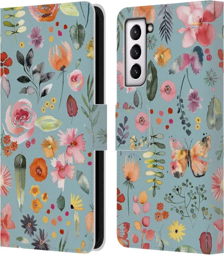 Vista 219 de Head Case Designs Officially Licensed Ninola Butterfly Nature Spring Floral Leather Wallet Case Compatible with Samsung Galaxy A07 4G