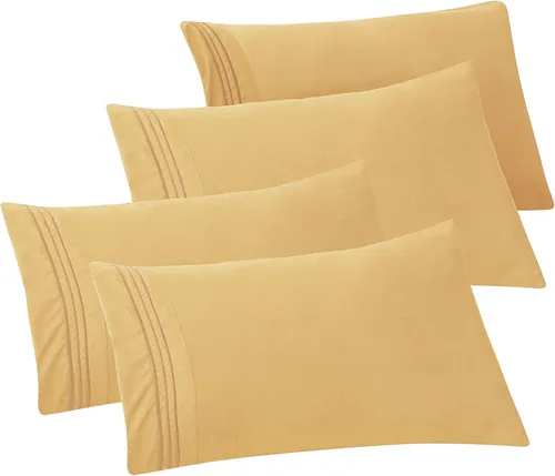Vista 60 de Elegant Comfort Fundas de almohada sólidas de microfibra de alta calidad hotelera, tejido suave, resistente a las arrugas y a las manchas, fácil