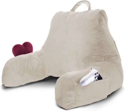 Vista 68 de Nestl Almohada de lectura para niños y adolescentes con espuma viscoelástica triturada, almohadas de respaldo para leer, ver y jugar, uso