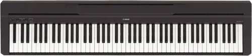 Vista 2 de Yamaha P45 - Piano digital de acción ponderada de 88 teclas Paquete para el hogar con soporte de muebles de madera y banco