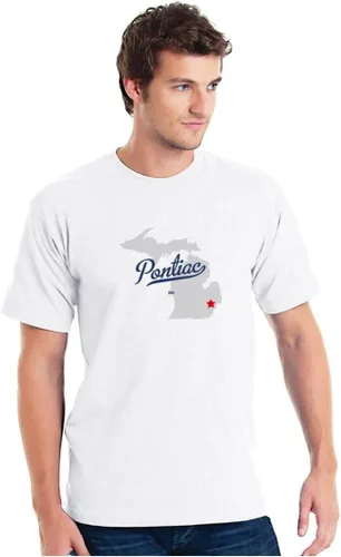 Vista 2 de GreatCitees MAPA Pontiac Michigan Camiseta