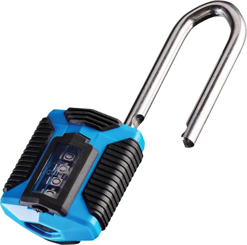 Vista 3 de Squire Candado resistente (CP50) – Grillete de acero más resistente – Candado de combinación de 4 ruedas – Acero aleado para resistencia a