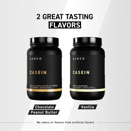 Vista 7 de Kaged Proteína en polvo de caseína premium Mantequilla de maní de chocolate Caseína micelar Suplemento libre de sustancias prohibidas