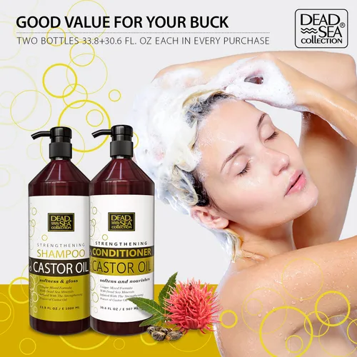 Vista 25 de Set de champú y acondicionador Dead Sea Collection con aceite de argán – Productos hidratantes y suavizantes para el cabello con minerales del Mar