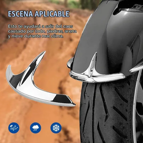 Vista 4 de Accesorios Decorativos de Plástico ABS Cromado para Guardabarros Delantero de Motocicleta, Moldura de Punta de Carenado, Compatible con Honda