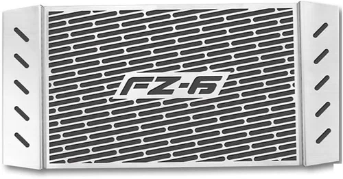 Vista 9 de Rejilla de radiador de motocicleta, protector de rejilla de radiador de motocicleta, cubierta de metal negro para modelos Y&AMAHA FZ6 FZ 6 FAZER