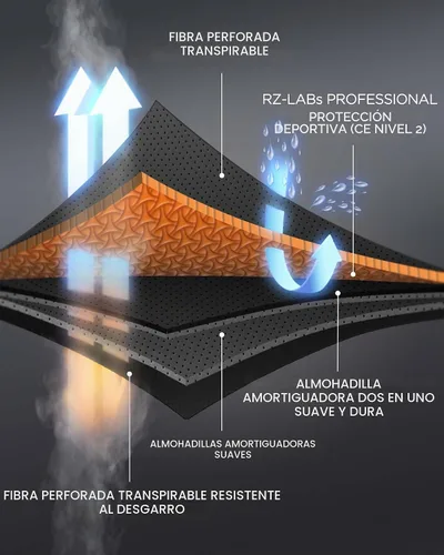 Vista 6 de Pantalones cortos acolchados de protección para snowboard y patinaje CE Nivel 2 Protección resistente para glúteos y coxis