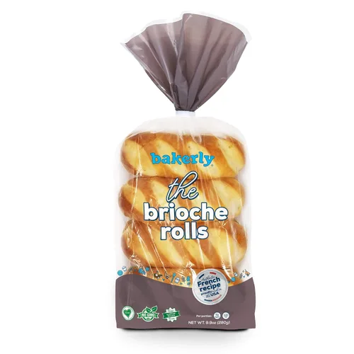Vista 5 de bakerly Brioche - Rollos de cena (paquete de 4, 8 unidades (32 rollos de cena Brioche en total)
