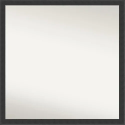 Vista 47 de Amanti Art Espejo de baño negro para sobre fregadero, 22 x 22 pulgadas, espejo de tocador cuadrado estrecho negro Avon, marco de madera casual