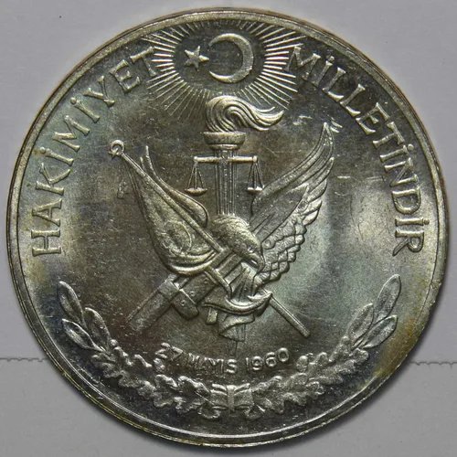 Vista 2 de Moneda Coleccionable Turquía 1960 Lira 297285