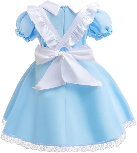 Vista 2 de Dressy Daisy Fancy Wonderland - Conjunto de disfraz de fiesta con delantal y diadema para niñas pequeñas, talla 2T a 14