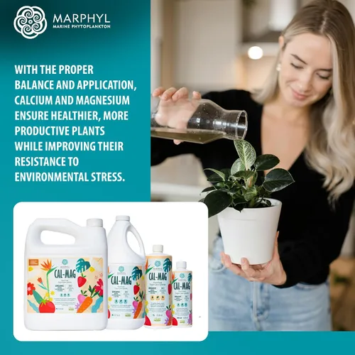 Vista 6 de MARPHYL Fertilizante líquido orgánico CALMAG, calcio + magnesio, corrige las deficiencias comunes de las plantas, para jardín, flores, verduras