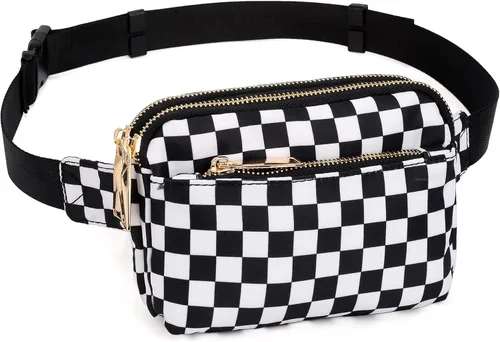 Vista 11 de Riñonera UTO para mujer, de moda, bandolera, bolsa de cinturón, bolsa de pecho, riñonera de cintura, riñonera de cadera, para compras al aire libre