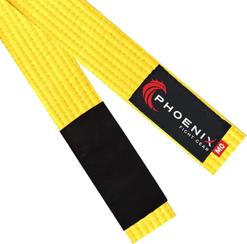 Vista 2 de Phoenix Fight Gear Cinturón BJJ para adultos para Jiu Jitsu, cinturón brasileño Jiu Jitsu con barra de manga clasificatoria, aprobado por