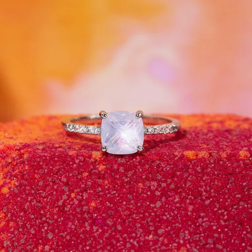 Vista 5 de Fragrant Jewels Vela de piedra natal de octubre con anillo de turmalina CZ en el interior (tamaño 9)