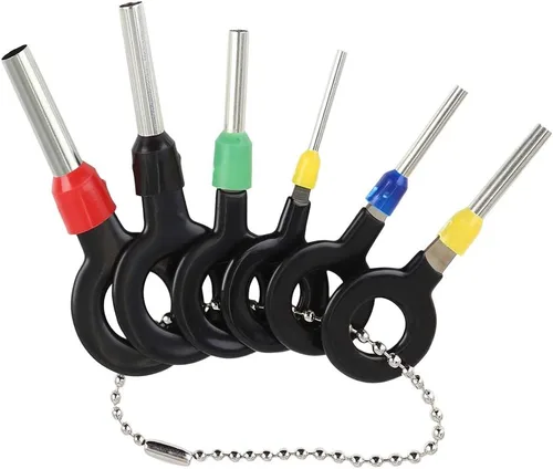Vista 4 de X AUTOHAUX Extractor de clavijas de conector de cableado de herramienta de eliminación de terminales de alambre de vehículo de automóvil 6pcs