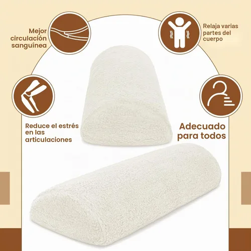 Vista 4 de Sintuff Almohada de apoyo para piernas con funda para sofá, almohada de descanso de pies con forma de media luna, almohada debajo de la rodilla