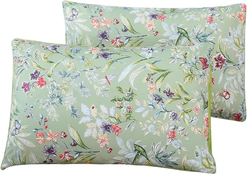Vista 20 de WINLIFE Juego de 2 fundas de almohada de algodón 100%, tamaño estándar, de fibras largas, 20×26 pulgadas, fundas de almohada frescas, transpirables