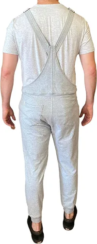 Vista 2 de Overol unisex de ajuste relajado, mezcla de algodón orgánico, para hombre, overol de mujer