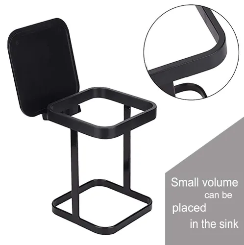 Vista 2 de Soporte para bolsa de basura para el hogar y la cocina para el coche (negro)