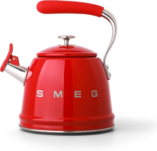 Vista 13 de Smeg Tetera silbante Retro para estufa – 2.4L (Negro)