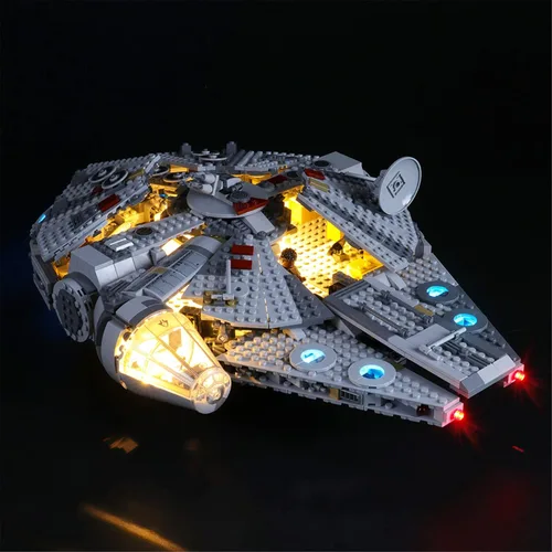 Vista 2 de YEABRICKS Luz LED para Lego-75257 Star Wars Millennium Falcon Modelo de bloques de construcción (juego de Lego no incluido)
