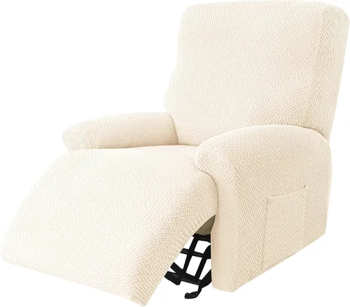 Vista 14 de Eco-Ancheng Fundas reclinables Lazyboy de 4 piezas, fundas para sofá reclinable, fundas antideslizantes para sillas reclinables, con bolsillos