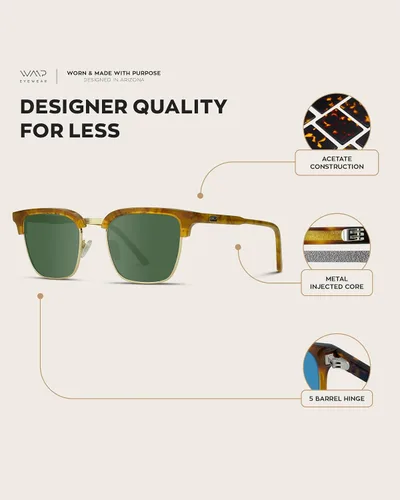 Vista 8 de WearMe Pro Gafas de sol rectangulares polarizadas sin montura
