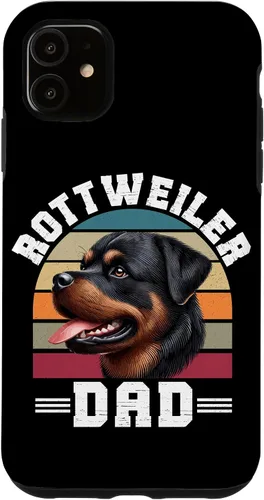 Vista 8 de Rottweiler Dad Rottie Father Dog Parent Father's Day Retro Case for iPhone 16