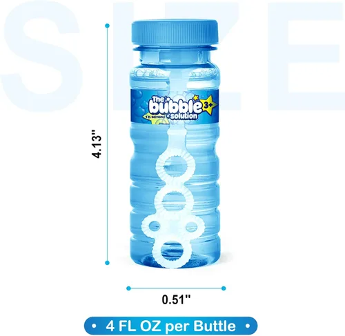 Vista 3 de SpringFlower 6 botellas de burbujas con varita, recuerdos de fiesta de burbujas para niños, juguetes de verano, juguete novedoso de solución
