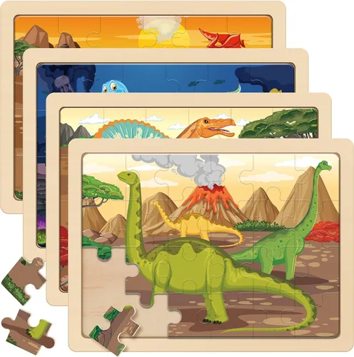 Vista 8 de SYNARRY - Rompecabezas grandes de madera para niños de 4 a 6 años Monster Truck Puzzles for Kids Ages 3-5, Birthday Gifts for Boys & Girls