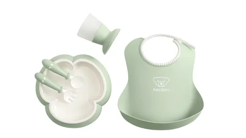 Vista 6 de BabyBjörn Juego de cena para bebé, 5 piezas, gris