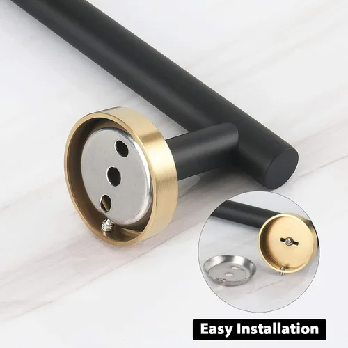 Vista 4 de NearMoon - Barra para toallas de baño, accesorios de baño de acero inoxidable, para toalla de ducha para baño, soporte de toalla montado en la pared