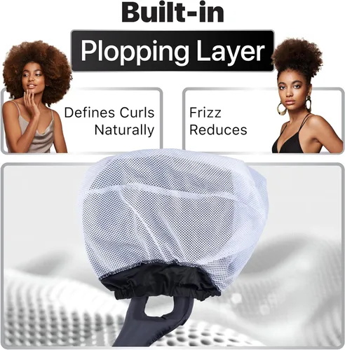 Vista 3 de Gorro de pelo de acondicionamiento profundo, accesorio de secadora con capucha para aceite caliente, máscaras y tratamientos de proteínas, tapa