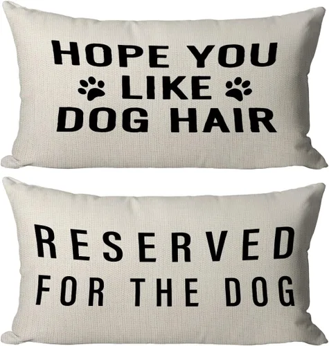 Vista 10 de Reservado para la funda de almohada del perro, regalos para amantes de los perros, decoración del perro, divertida funda de almohada para perro