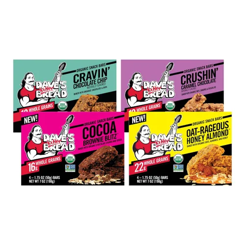 Vista 9 de Dave's Killer Bread Barras orgánicas de aperitivos – Crushin' Caramel Chocolate & Chocolate Chip, 4 CT (paquete variado)