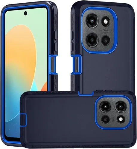 Vista 8 de Funda para Motorola Moto Edge 5G 2025, funda de teléfono resistente a prueba de golpes resistente protectora, 3 en 1 cubierta de parachoques (negro)