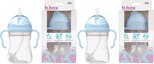 Vista 34 de b.box Vaso para beber con popote abatible, bebe desde cualquier ángulo, popote pesado, a prueba de derrames, a prueba de fugas y de fácil agarre
