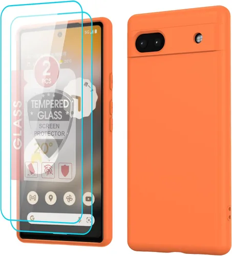 Vista 13 de LeYi Funda para Google Pixel 6A, Funda para Google Pixel 6A [6.1"] con Paquete de 2 Protectores de Pantalla de Vidrio Templado, Funda de Silicona