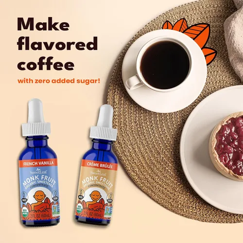Vista 3 de SweetLeaf Endulzante líquido orgánico sabor Crème Brulee a fruta del monje, 2 onzas