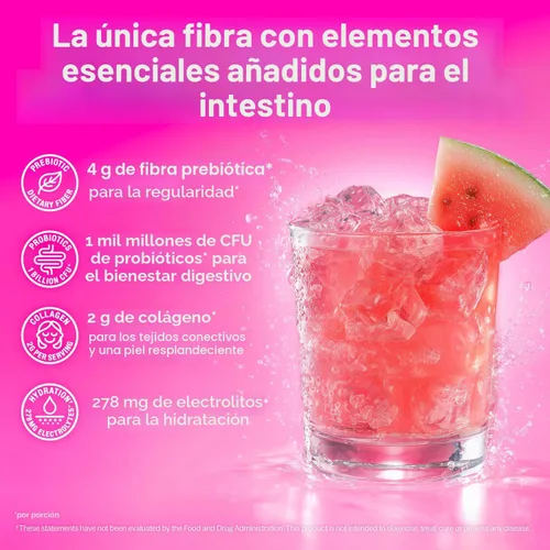 Vista 2 de Suplemento de fibra Belli Welli para mujeres y hombres – Polvo de fibra diaria premium de acacia orgánica con colágeno, electrolitos y probióticos