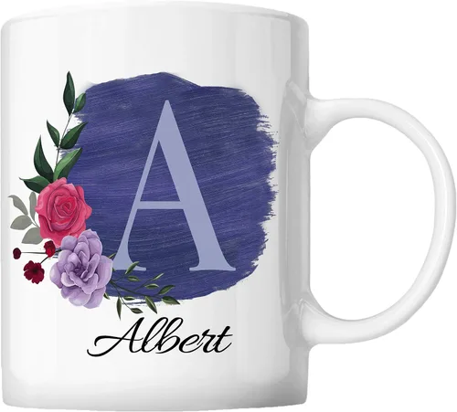 Vista 11 de Taza de café personalizada para tus amigos y familiares con inicial y nombre, regalo para todas las ocasiones, cumpleaños, Navidad, regalo de Acción