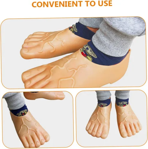 Vista 2 de Cabilock 2 pares de fundas gigantes para zapatos, títeres de Halloween, pantuflas, zapatos de pies grandes, accesorios novedosos, pantuflas