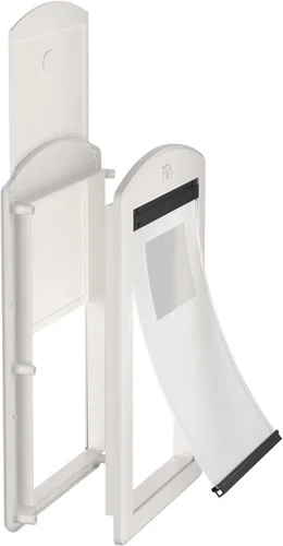 Vista 2 de Puerta de perro para puerta, puerta para perros grandes y mascotas, puerta de plástico resistente para perros y puerta de perro mediana con panel