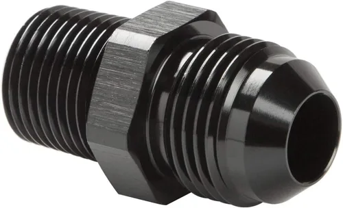 Vista 22 de 3AN macho Flare a 1/4 NPT tubo macho 90 grados codo adaptador unión aluminio negro
