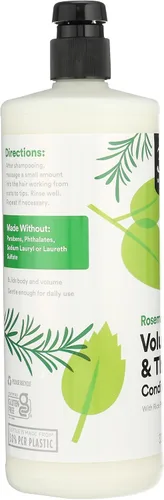 Vista 4 de 365 by Whole Foods Market, Acondicionador de volumen y grosor con proteína de arroz y colágeno, aroma a menta de romero, 32 onzas líquidas
